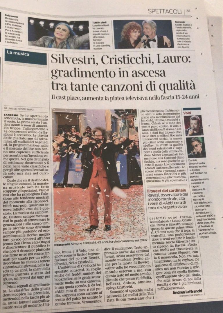 Simone Cristicchi - Corriere