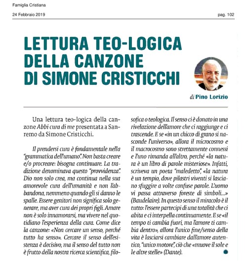 Simone Cristicchi - Famiglia Cristiana