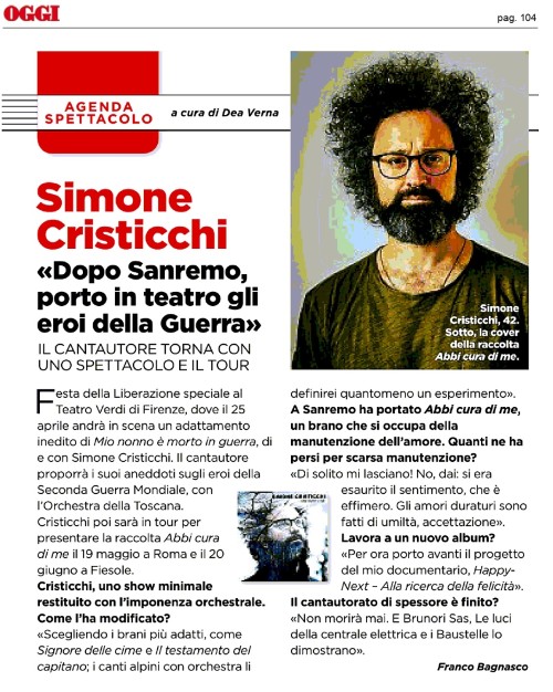 Simone Cristicchi - Oggi