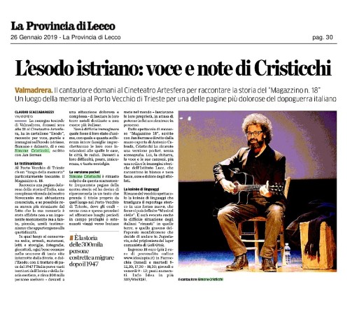 Simone Cristicchi - La Provincia di Lecco