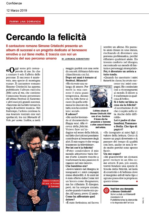 Simone Cristicchi - Fammi una domanda - Mondadori