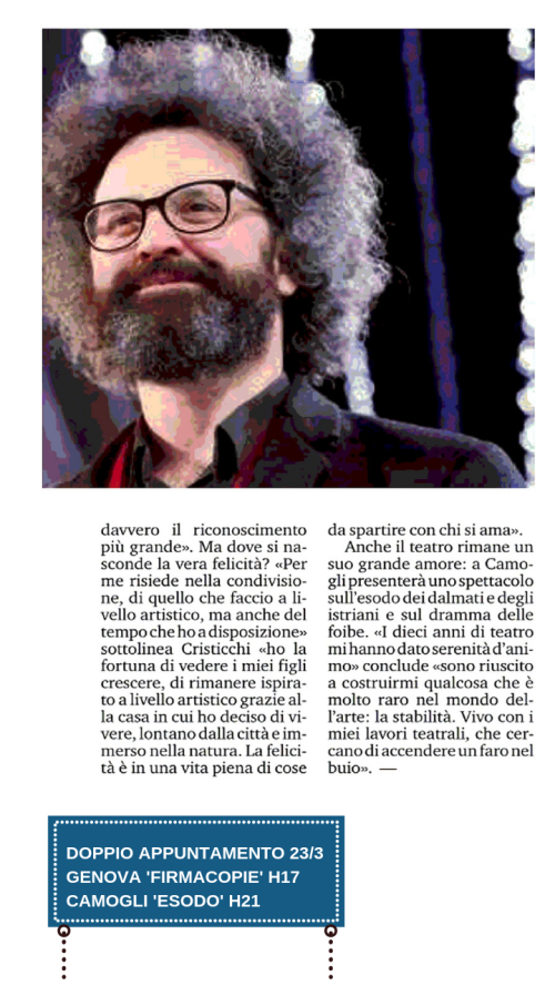 Simone Cristicchi - Storia Camogli